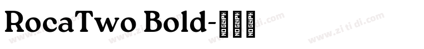 RocaTwo Bold字体转换